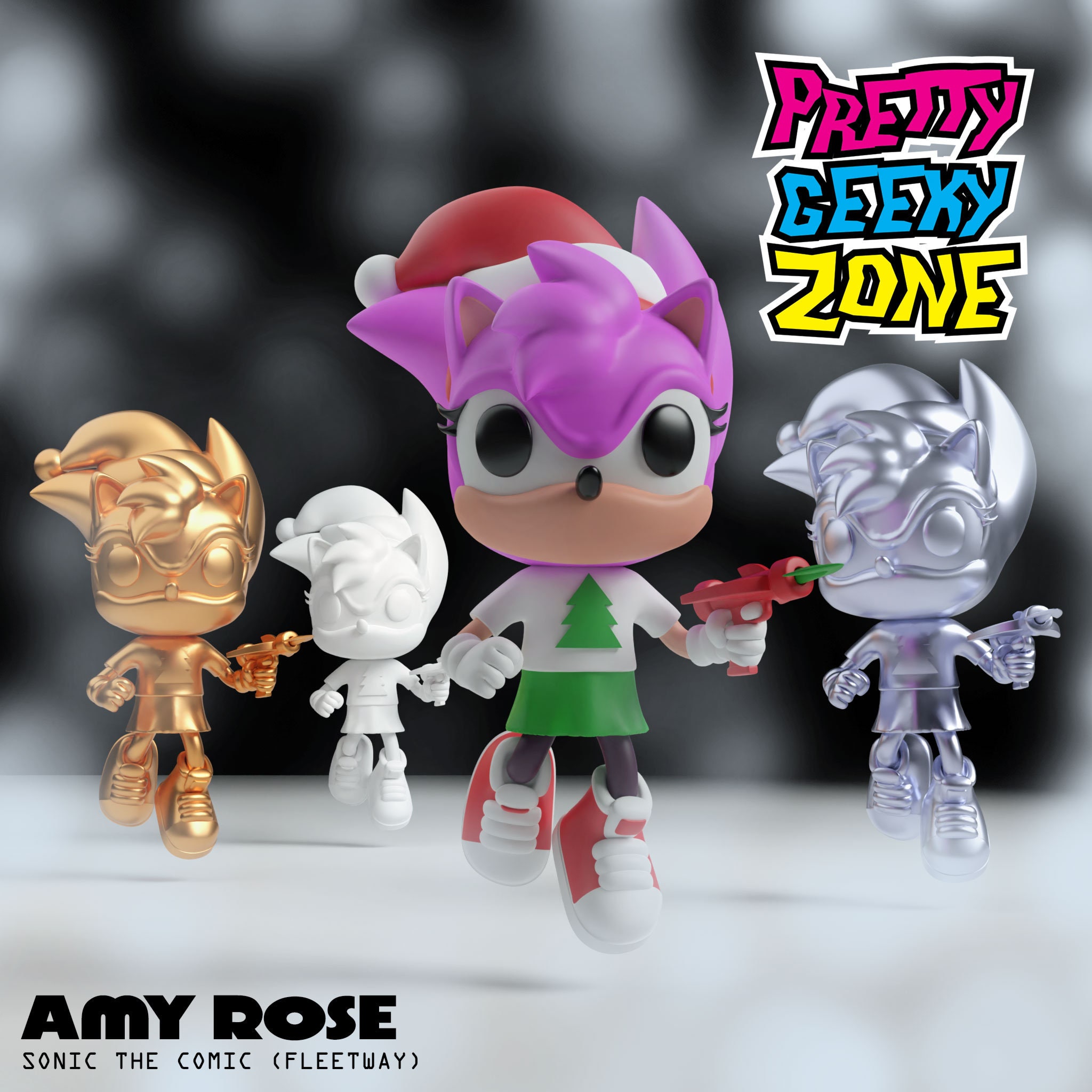 Custom Sonic the Hedgehog Funkos Set 1 Super Sonic Amy -  Norway