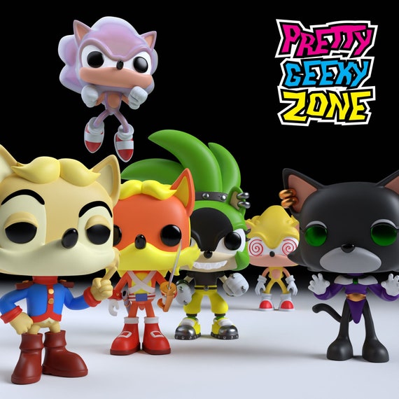 Custom Sonic the Hedgehog Funkos Set 1 Super Sonic Amy -  Sweden