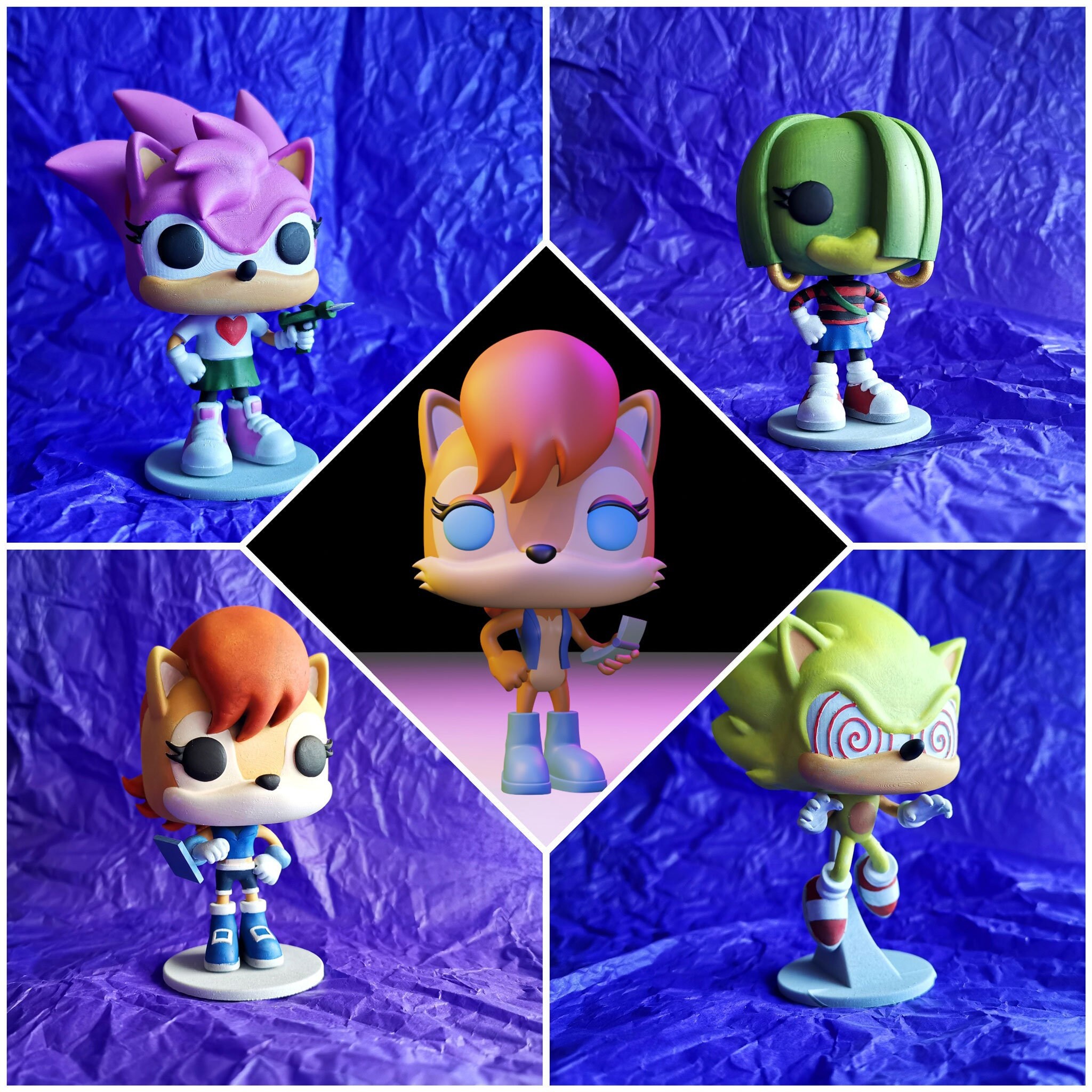 Hedgehog Funkos Set 1 Super Sonic Amy 