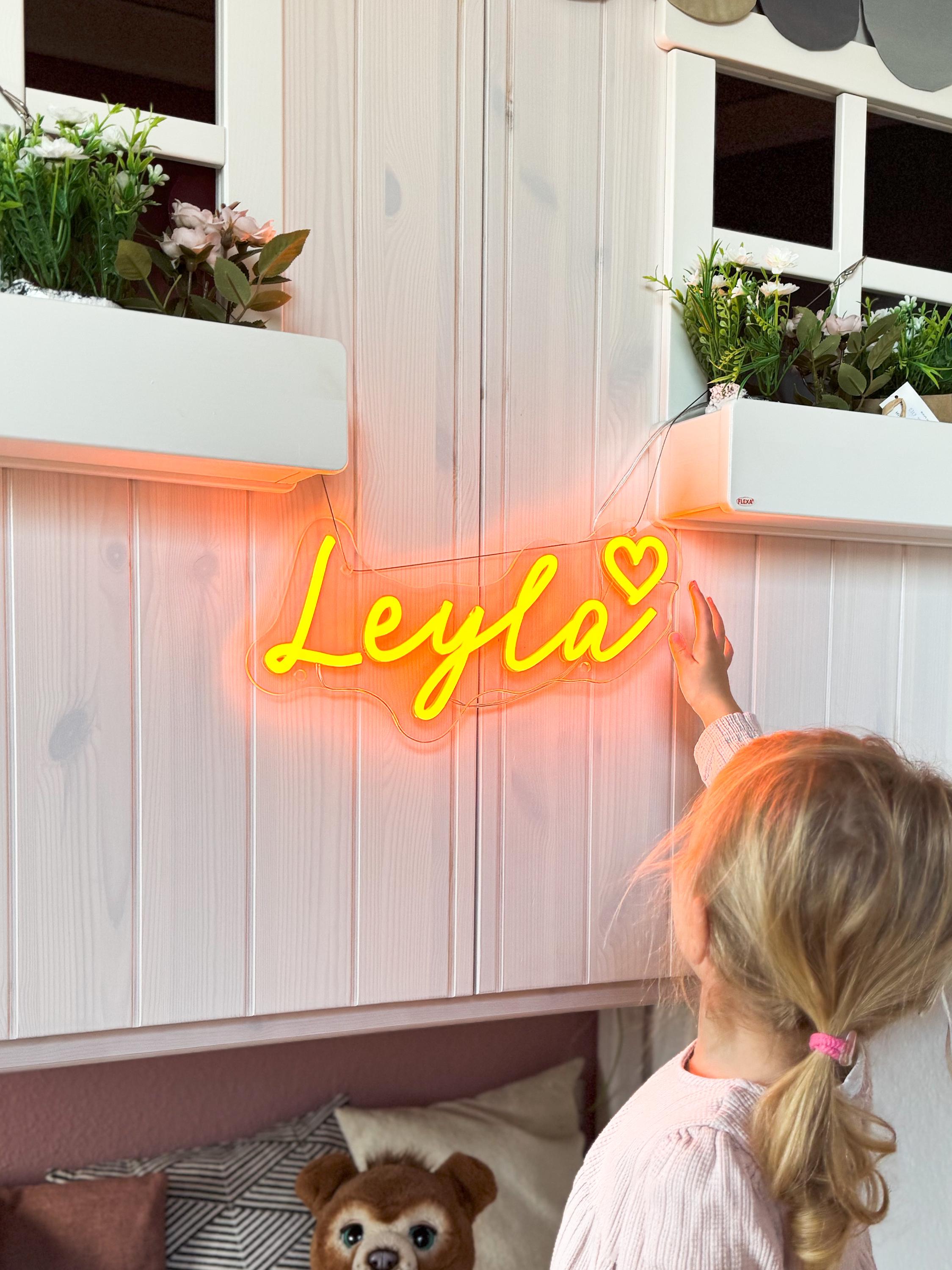 Bambinella® LED-Namensleuchte Personalisiert – Schlummerlicht, 10,5 X 10,5 X 4 Cm, Made In Germany