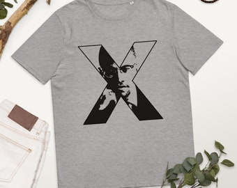 MALCOLM X T SHIRT | Historical Figure Tee | Cotton Clothing | Activist T Shirt | Organic Cotton Cultural Icon Malcolm X Handmade T Shirt