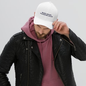 Make Israel Palestine Again Flexfit Cap (Navy Text)