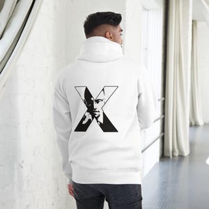 Malcolm X Unisex Cotton Hoodie (graphic on rear)