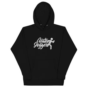 HATE JOGGERS HOODIE | Hooded Sweatshirt | Soft Unisex Hoodie | Cool Design Hoodie | Front Pouch Pocket Ring Spun Cotton & Polyester Hoodie