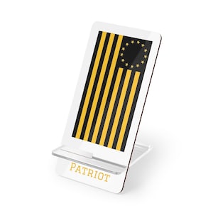 PATRIOT PHONE STAND | Sturdy Phone Holder | Handmade Phone Stand | Phone Accessory | Durable Hardboard Usa Themed Phone Holder
