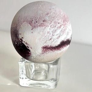 PLUTO - Hand-Painted, high-finished planet PLUTO on 3 inches wooden sphere. Art piece for your space decor and educational settings.