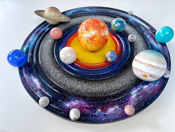 High Finish Hand-painted Wooden Solar System Set/limited Edition