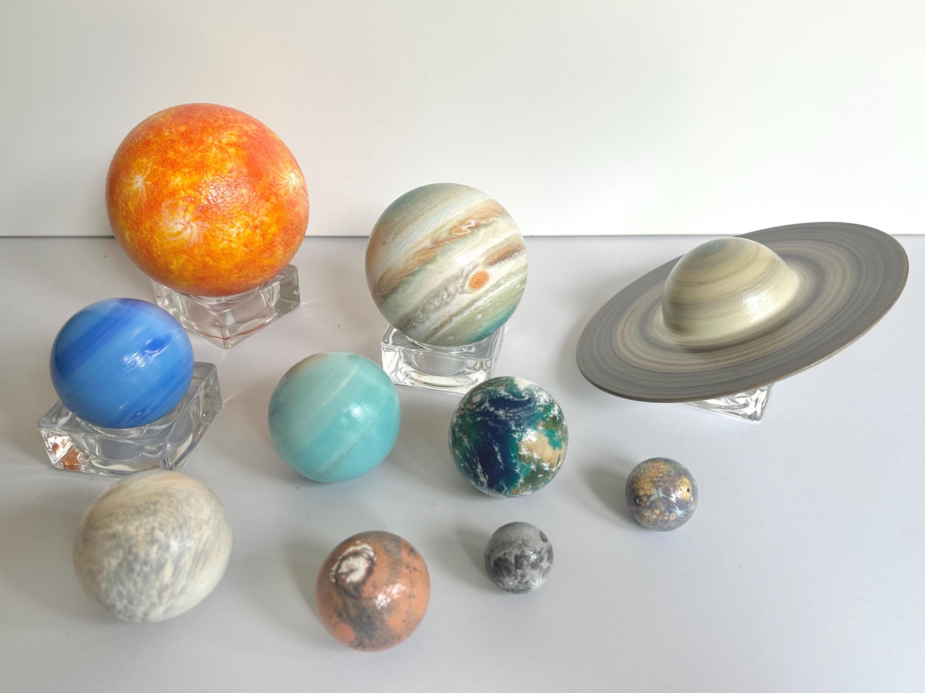 Hand-painted Solar System Set, Walnut Spheres, Space Lover Gift - Etsy
