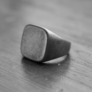 Antique square signet ring