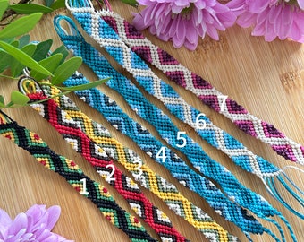 Macrame woven waxed yarn surfer friendship bracelet