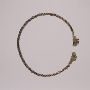 Vintage ram headed open cuff bracelet