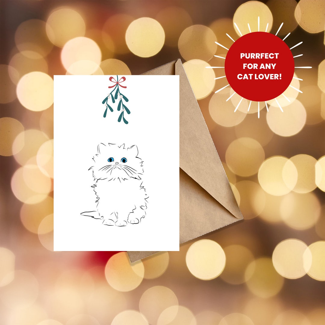 Cat Christmas Cards Christmas Printables Rag Doll Cat Lover Gift ...