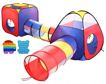 Neutral Color Kids Play Tunnel for Toddlers 1 3 Crawling Tunnel