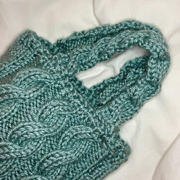 PATTERN- Mini Cable Tote Bag Knit