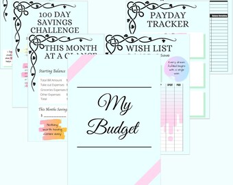 Blue Budget Binder Pages PDF FILES