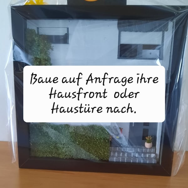 Diorama,Shadowbox,Wandbild,Wandschmuck,Miniaturhausfront,Handwerkkunst,Puppenstube,Miniaturen,3D Bilder,Wandschmuck, Deko,