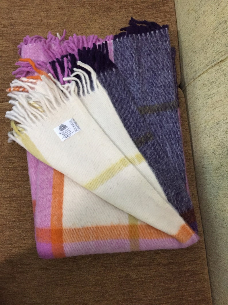 100 Wool Blanket Washable Chunky Soft Blanket for Bed Couch Etsy