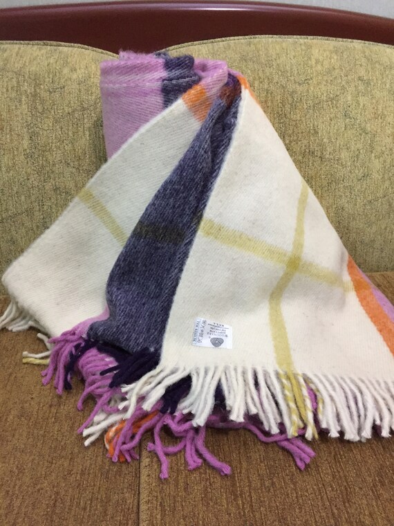 100 Wool Blanket Washable Chunky Soft Blanket for Bed Couch Etsy