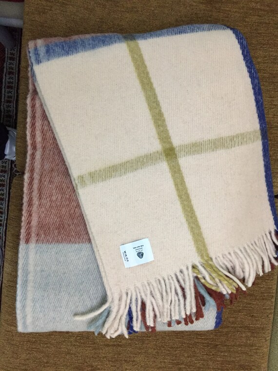 100 Wool Blanket Washable Chunky Soft Blanket for Bed Couch Etsy