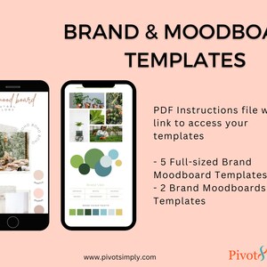 Fully Customizable Ready made 5 Brand Moodboard Templates | Logo Templates | Brand Moodboards | Branding