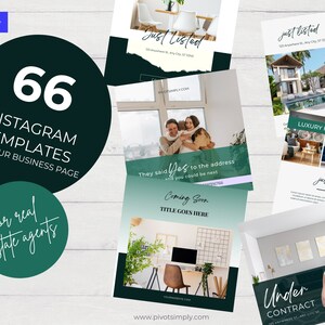 66 Contemporary Real Estate Social Media Templates | Facebook Templates | Instagram Templates | Canva Templates