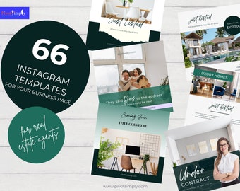 66 Contemporary Real Estate Social Media Templates | Facebook Templates | Instagram Templates | Canva Templates