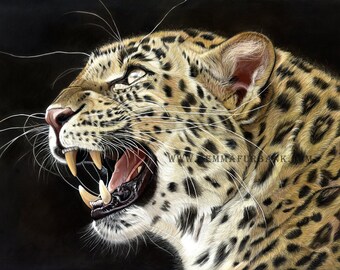 Impresiones de arte de pared Impresión de arte - Arte de pared - Decoración de arte - Estampado de leopardo africano - Impresiones de arte de pared