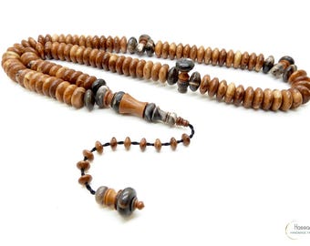 Rosario musulmán tasbih subha misbaha en kuka y cuerno de búfalo