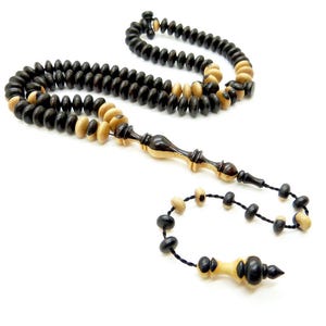 ebony islamic prayer beads tasbih subha misbah