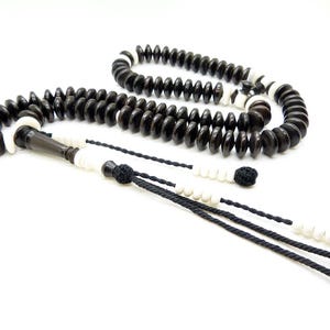 ebony and camel bone islamic prayer beads tasbih subha misbah