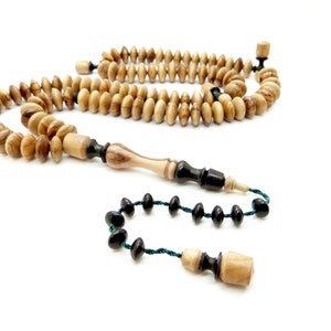 olive wood with ebony islamic prayer beads tasbih subha misbaha