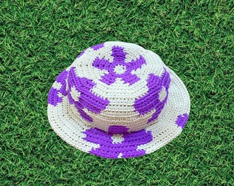CROCHET HAT PATTERN | Purple Daisy Hat