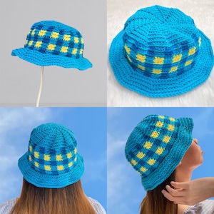 CROCHET HAT PATTERN | Checkered Print Hat