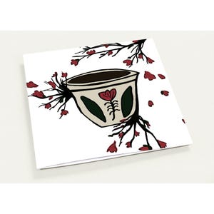 Shaffeh Simple Design - Pacote de 10 cartões de felicitações inspirados no café libanês (EUA e Canadá)