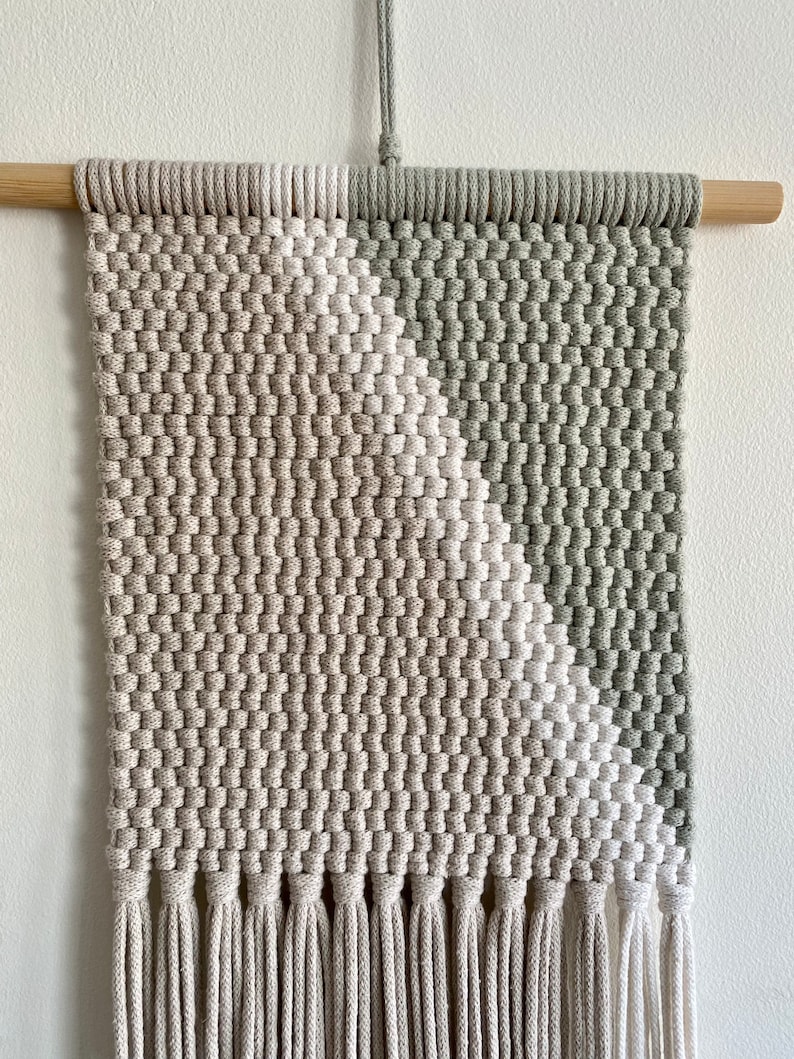 Olivia - Minimalist Macrame Wall Hanging: Boho Fiber Art on Wooden ...