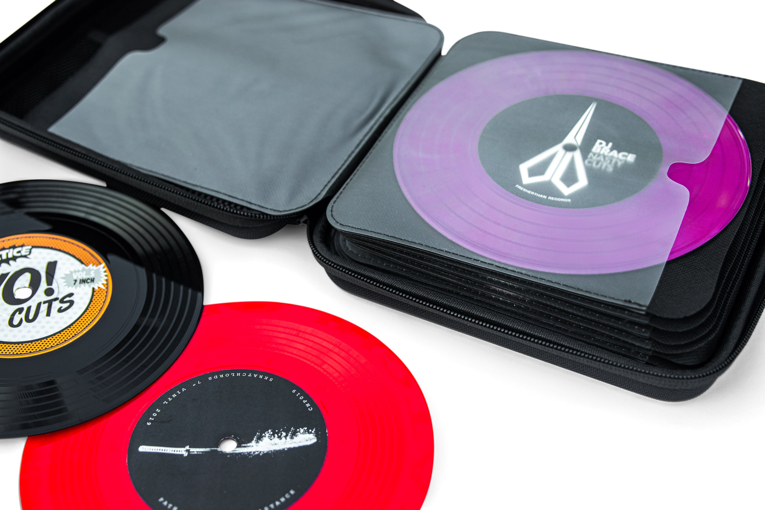 7-inch Vinyl Record Case – Portable 45 RPM Storage Bag, EVA Hard