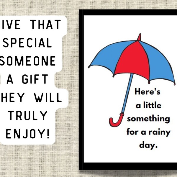 RAINY DAY GIFT. Emergency fund. Gift for teenagers. College girl. College boy. University present. Rainy day savings. Going to university.