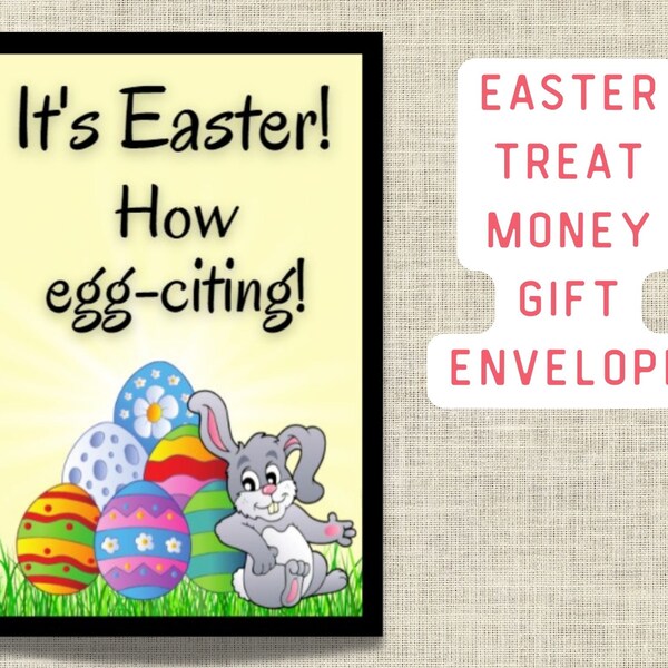 EASTER MONEY ENVELOPE, Gift for Grandchild, Niece or Nephew, Kids money wallet, baby's first Easter, Easter treats, Easter gifts idea.