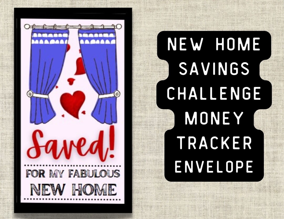 NEW HOME SAVING, Cash Envelope Savings Challenge. Money Saving Envelope