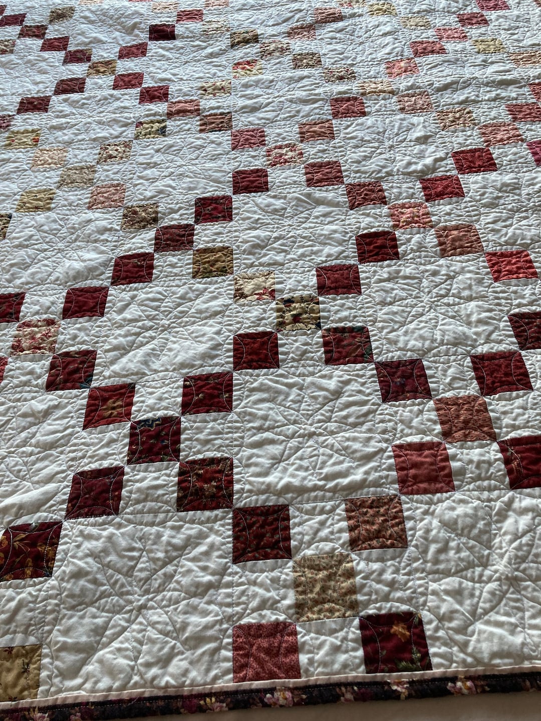 Heritage Irish Chain Throw Quilt, Handmade Quilt, Heirloom Quilt - Etsy