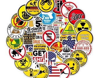 50 Random Foreman Construction Worker Welder Hard Hat Sticker Pack