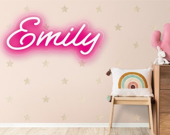 Name Neon Schild, Personalisierter Name Neon Schild, Kinderzimmer Dekoration, Neon LED Beschilderung, Baby Geburtstagsparty Geschenk, Kinder Name Neon Schild