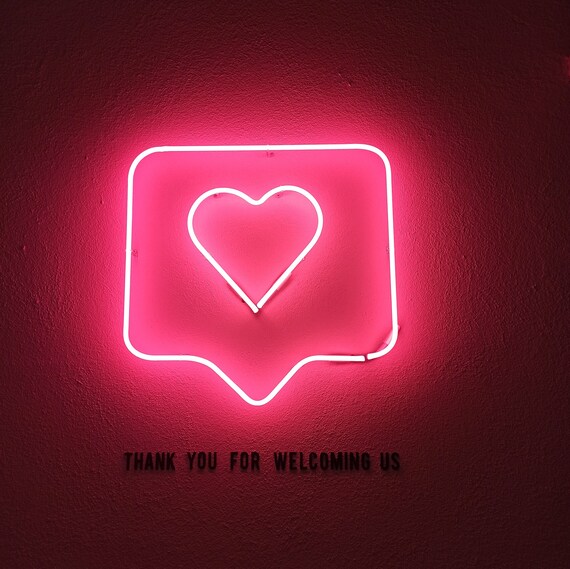 Instagram online neon light