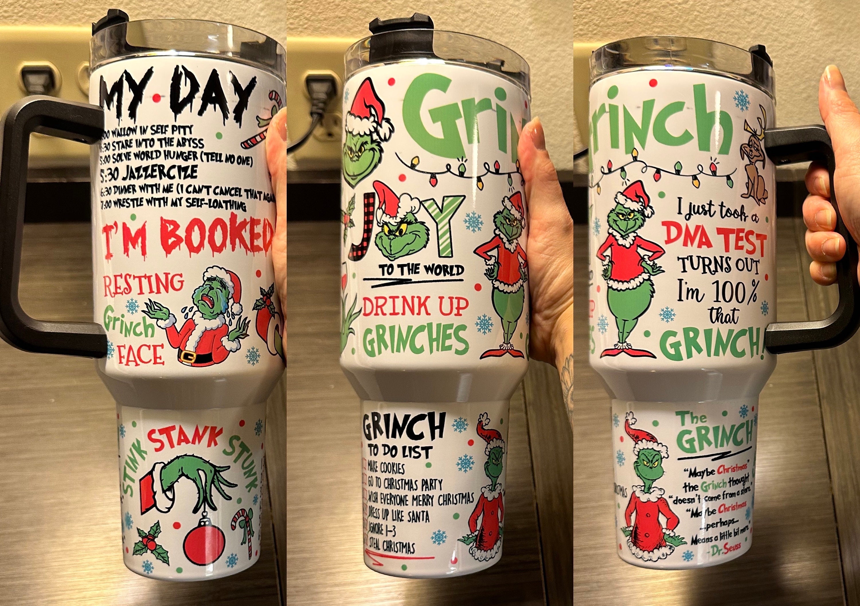 Grinch Tumbler With Lid and Straw Stainless Steel 20oz Grinch Skinny  Tumbler Insulated Grinch Cups Merry Grinchmas Believe Grinch Coffee Mug  Water