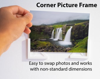 Photo Corner Brackets | Sets of 4 | 3D Printed | Great for odd photo dimensions