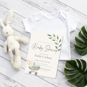 Boho Baby Shower Invitation, Editable Baby Shower Invitation, Printable Baby Shower Invitation, Gender Neutral Baby Shower, Digital Download