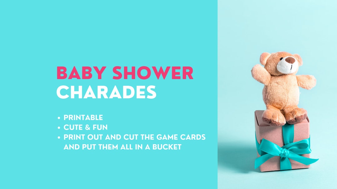 BABY SHOWER Charades Baby Shower Game Printable PDF Etsy
