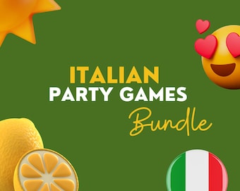 Italian Party Games Bundle – Fun Printable Italy Trivia, Charades, Bingo & More!