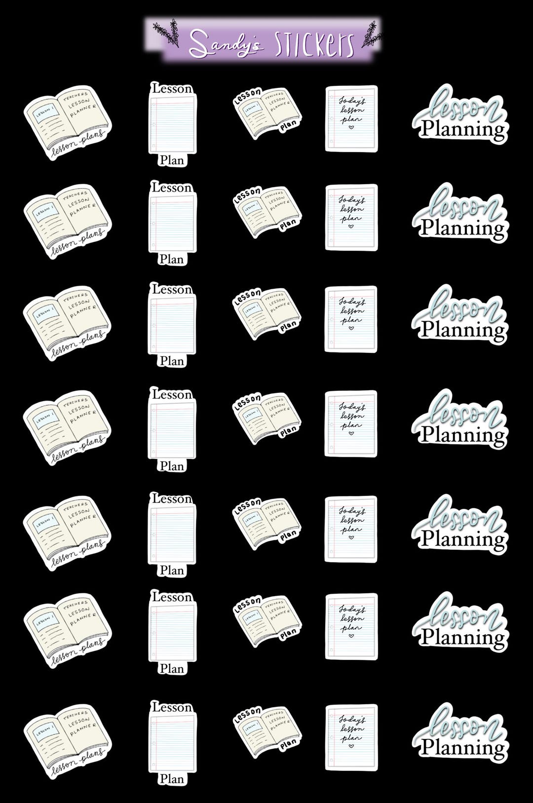 Lesson Plan Icons - Etsy