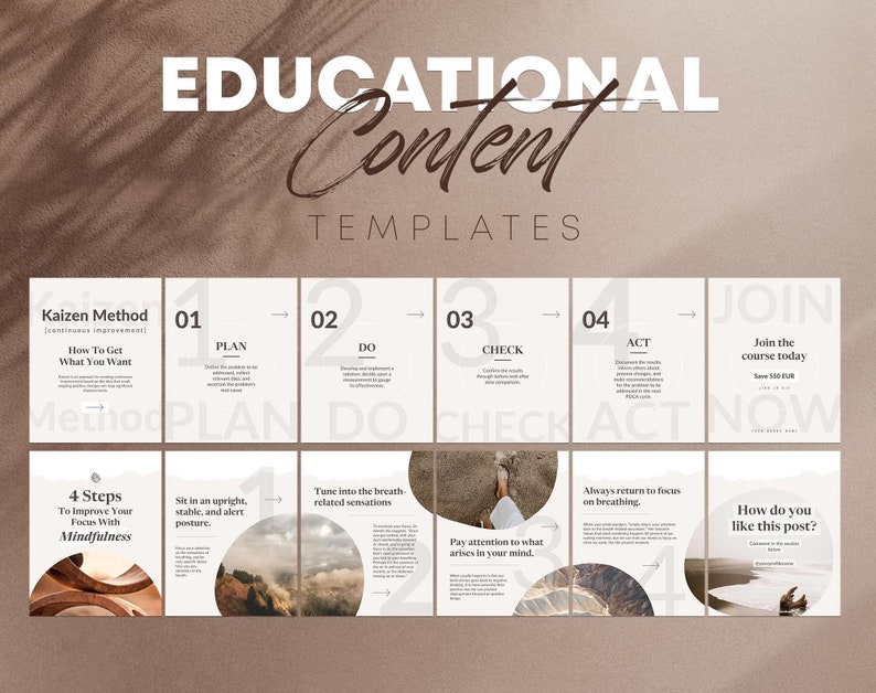 Life Coach Carousel Instagram Post Templates Canva. Course - Etsy